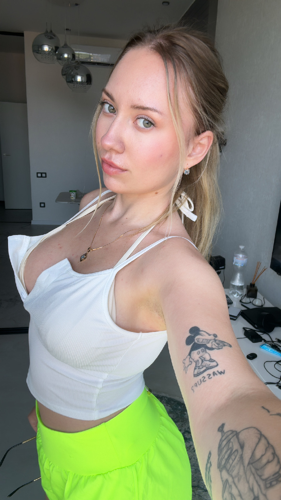 KateV in her underwear in Tiruvananthapuram